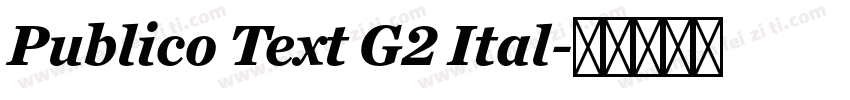 Publico Text G2 Ital字体转换